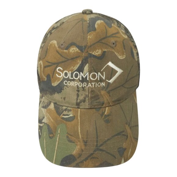 Solomon Corporation Mesh Camo Strapback Cap Hat Trucker Hunting Baseball - Picture 14 of 14